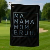 Ma Mama Mom Bruh Green Quote Mother Golf Towel thumb 1