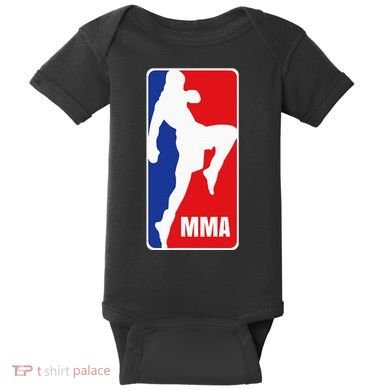 Mma Mixed Martial Arts Retro Fighting Fan Logo Baby Bodysuit