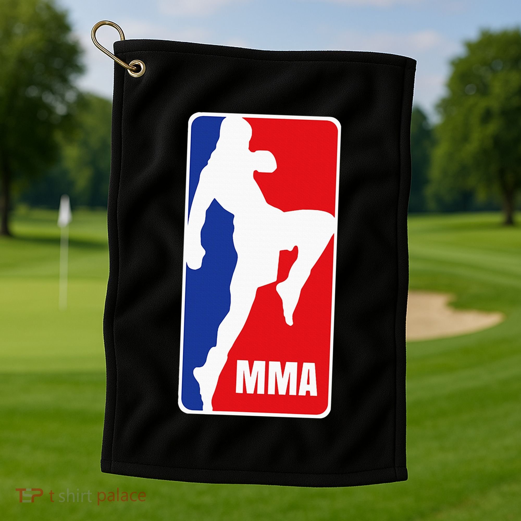 Mma Mixed Martial Arts Retro Fighting Fan Logo Golf Towel