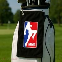 Mma Mixed Martial Arts Retro Fighting Fan Logo Golf Towel thumb 2
