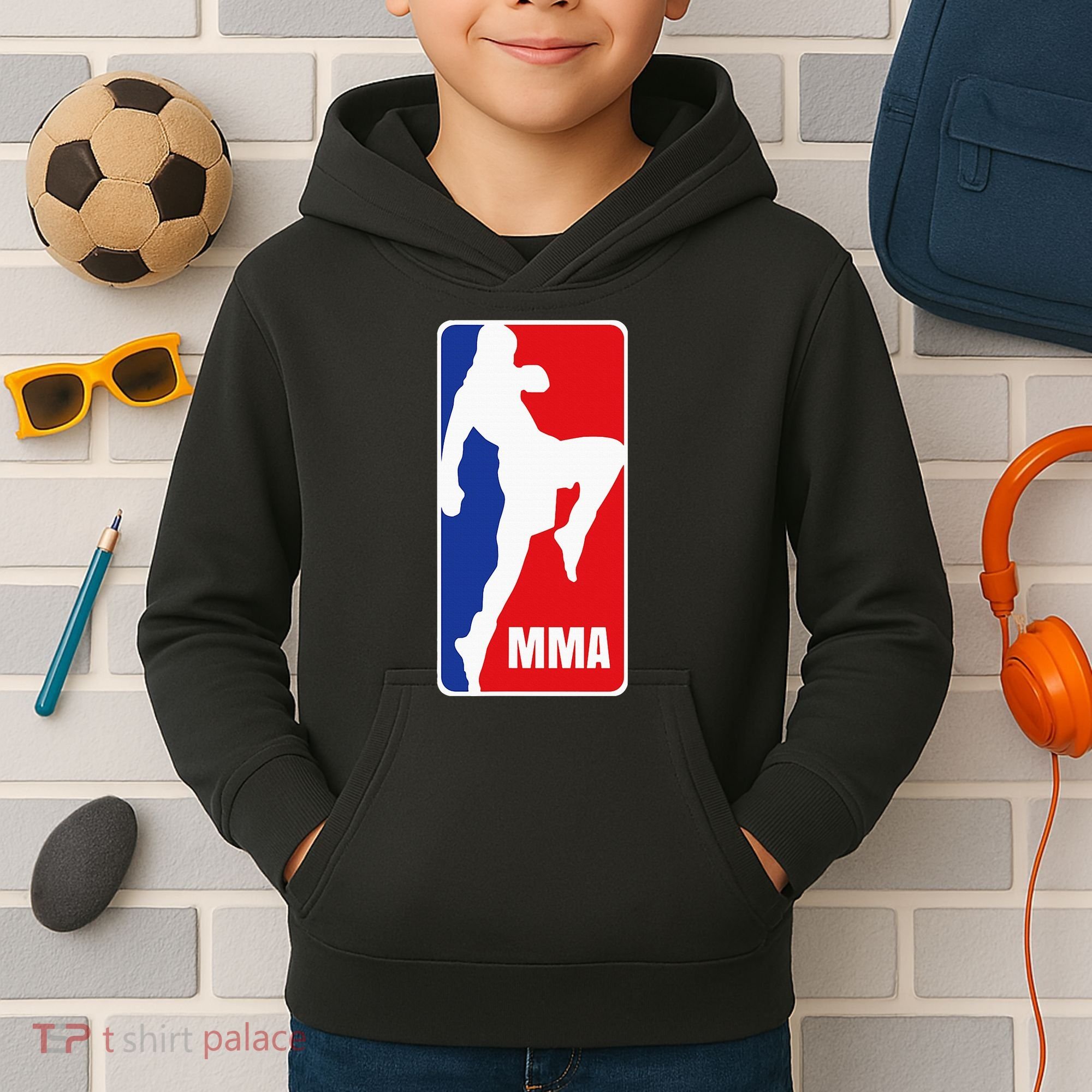 Mma Mixed Martial Arts Retro Fighting Fan Logo Kids Hoodie