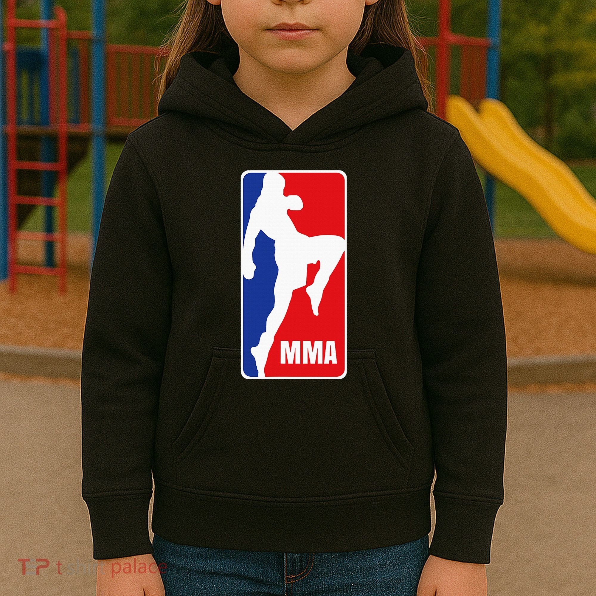 Mma Mixed Martial Arts Retro Fighting Fan Logo Kids Hoodie