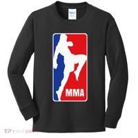 Mma Mixed Martial Arts Retro Fighting Fan Logo Kids Long Sleeve Shirt thumb 0