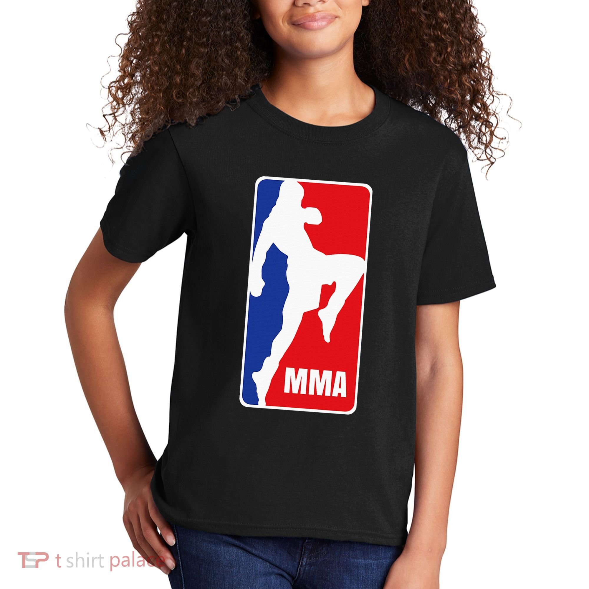 Mma Mixed Martial Arts Retro Fighting Fan Logo Kids T-Shirt