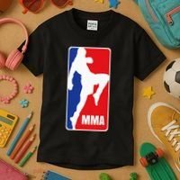 Mma Mixed Martial Arts Retro Fighting Fan Logo Kids T-Shirt thumb 3