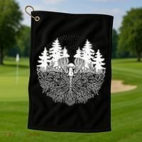 Mycelium Mushroom Golf Towel thumb 1