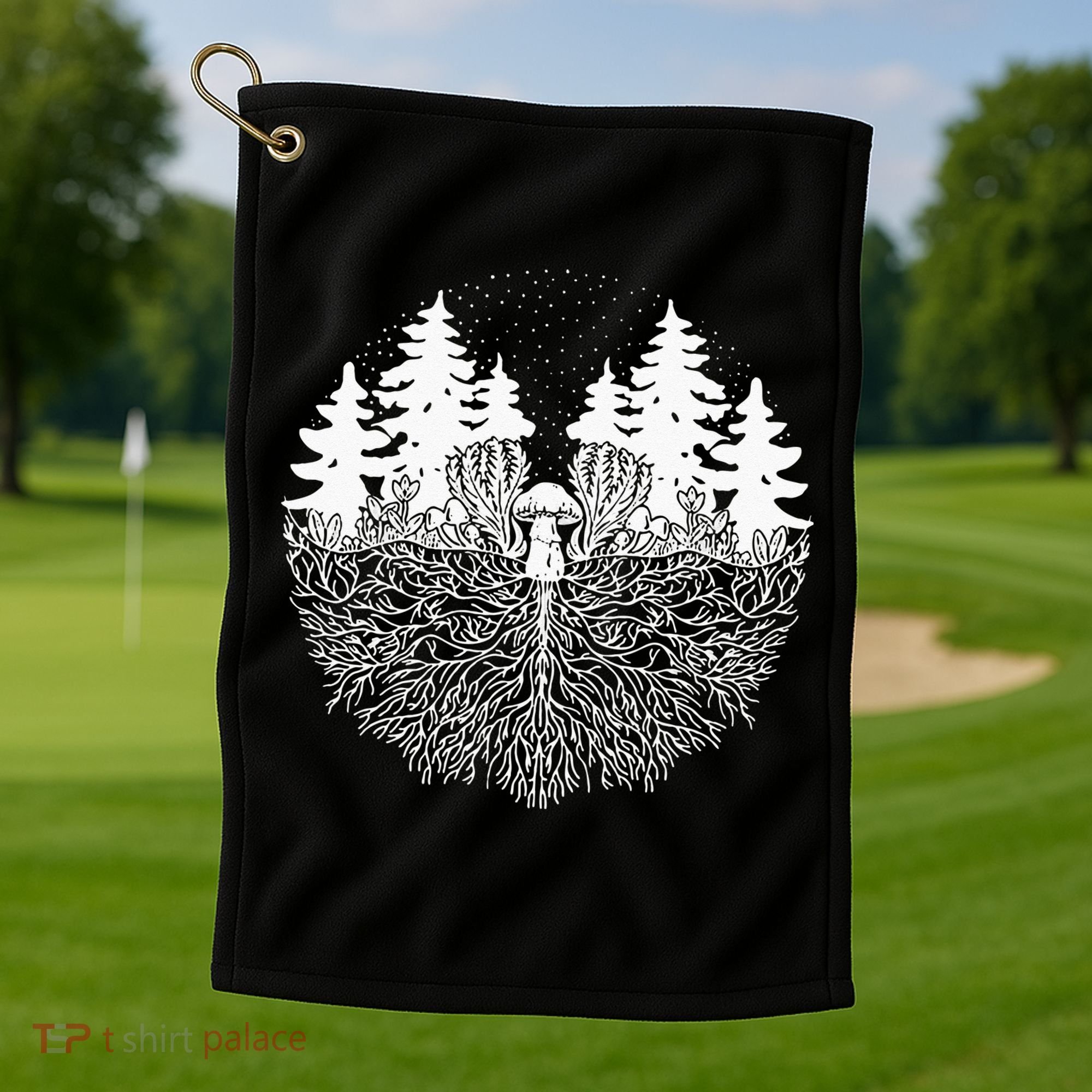 Mycelium Mushroom Golf Towel