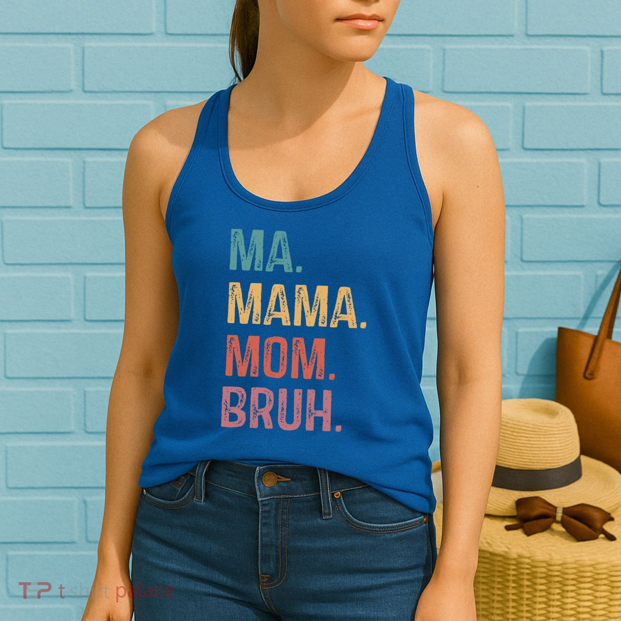 Ma Mama Mom Bruh Mommy Funny Saying Mother Gift Women's Tank Top