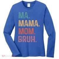 Ma Mama Mom Bruh Mommy Funny Saying Mother Gift Women's Long Sleeve Shirt thumb 0