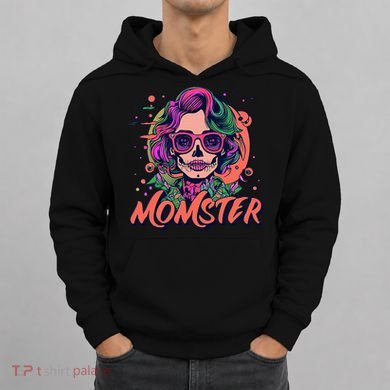 Momster Monster Mom Halloween Skeleton Spooky Mom Mama Hoodie