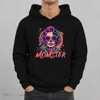 Momster Monster Mom Halloween Skeleton Spooky Mom Mama Hoodie thumb 0