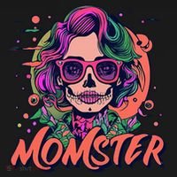 Momster Monster Mom Halloween Skeleton Spooky Mom Mama Long Sleeve Shirt thumb 2