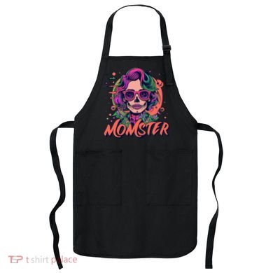 Momster Monster Mom Halloween Skeleton Spooky Mom Mama Apron