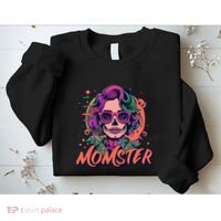 Momster Monster Mom Halloween Skeleton Spooky Mom Mama Sweatshirt thumb 2