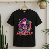 Momster Monster Mom Halloween Skeleton Spooky Mom Mama T-Shirt thumb 2