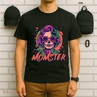 Momster Monster Mom Halloween Skeleton Spooky Mom Mama T-Shirt thumb 6