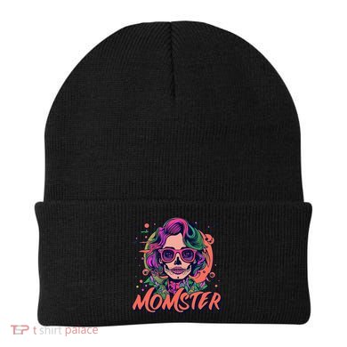 Momster Monster Mom Halloween Skeleton Spooky Mom Mama Beanie