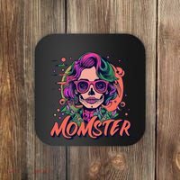 Momster Monster Mom Halloween Skeleton Spooky Mom Mama Coaster thumb 0