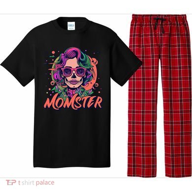 Momster Monster Mom Halloween Skeleton Spooky Mom Mama Pajama Set