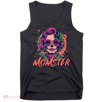 Momster Monster Mom Halloween Skeleton Spooky Mom Mama Tank Top