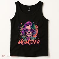 Momster Monster Mom Halloween Skeleton Spooky Mom Mama Tank Top thumb 2