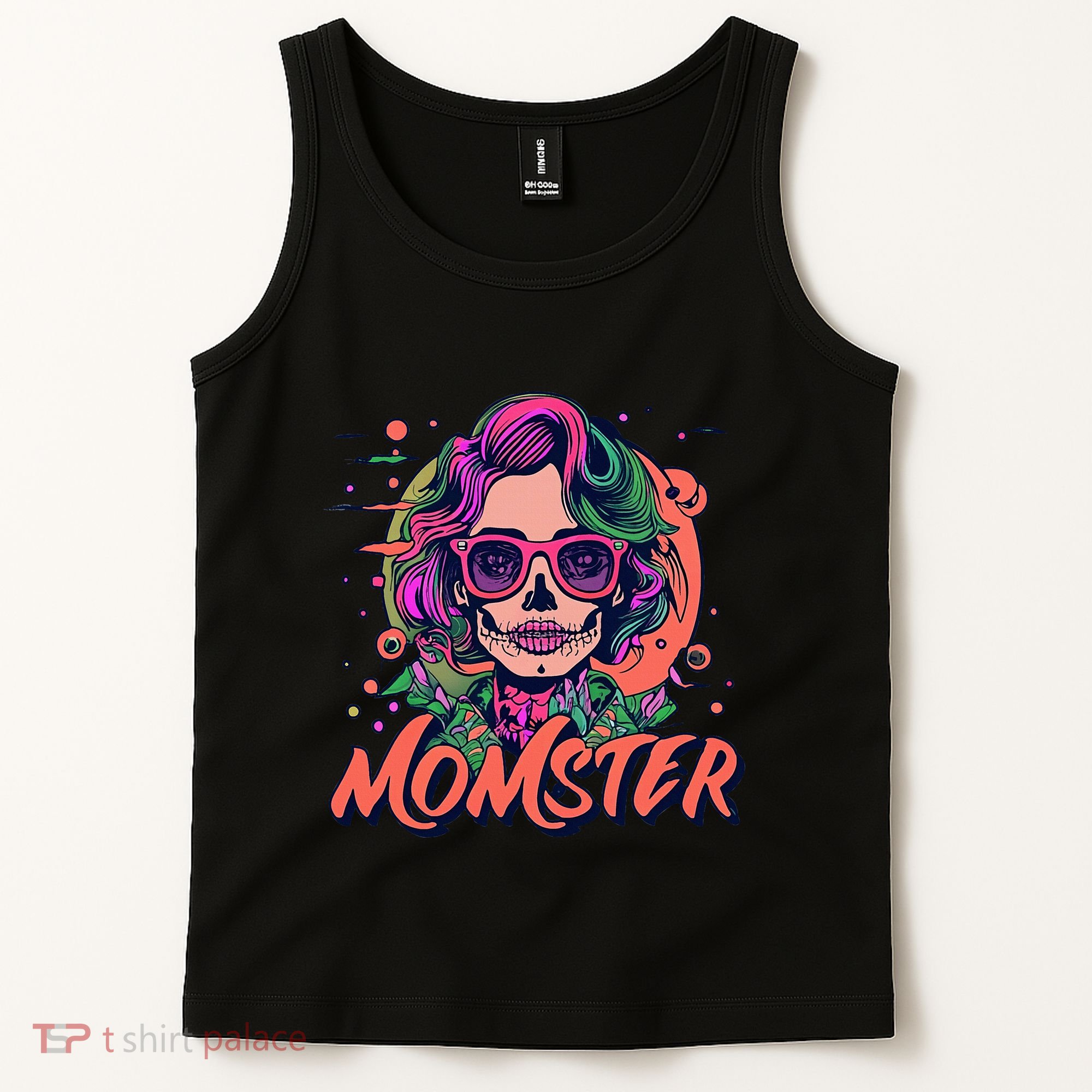 Momster Monster Mom Halloween Skeleton Spooky Mom Mama Tank Top