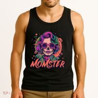 Momster Monster Mom Halloween Skeleton Spooky Mom Mama Tank Top thumb 3