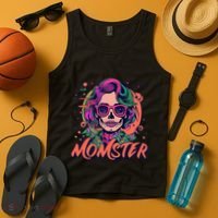 Momster Monster Mom Halloween Skeleton Spooky Mom Mama Tank Top thumb 4