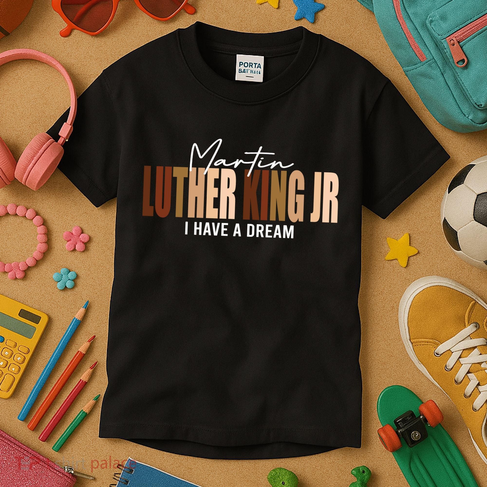 Melanin MLK Martin Luther King Jr. I Have Dream Cool Kids T-Shirt