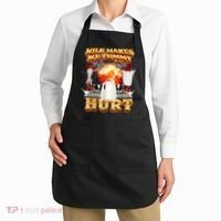 Milk Makes My Tummy Hurt Funny Meme Apron thumb 2