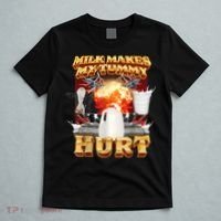 Milk Makes My Tummy Hurt Funny Meme T-Shirt thumb 5