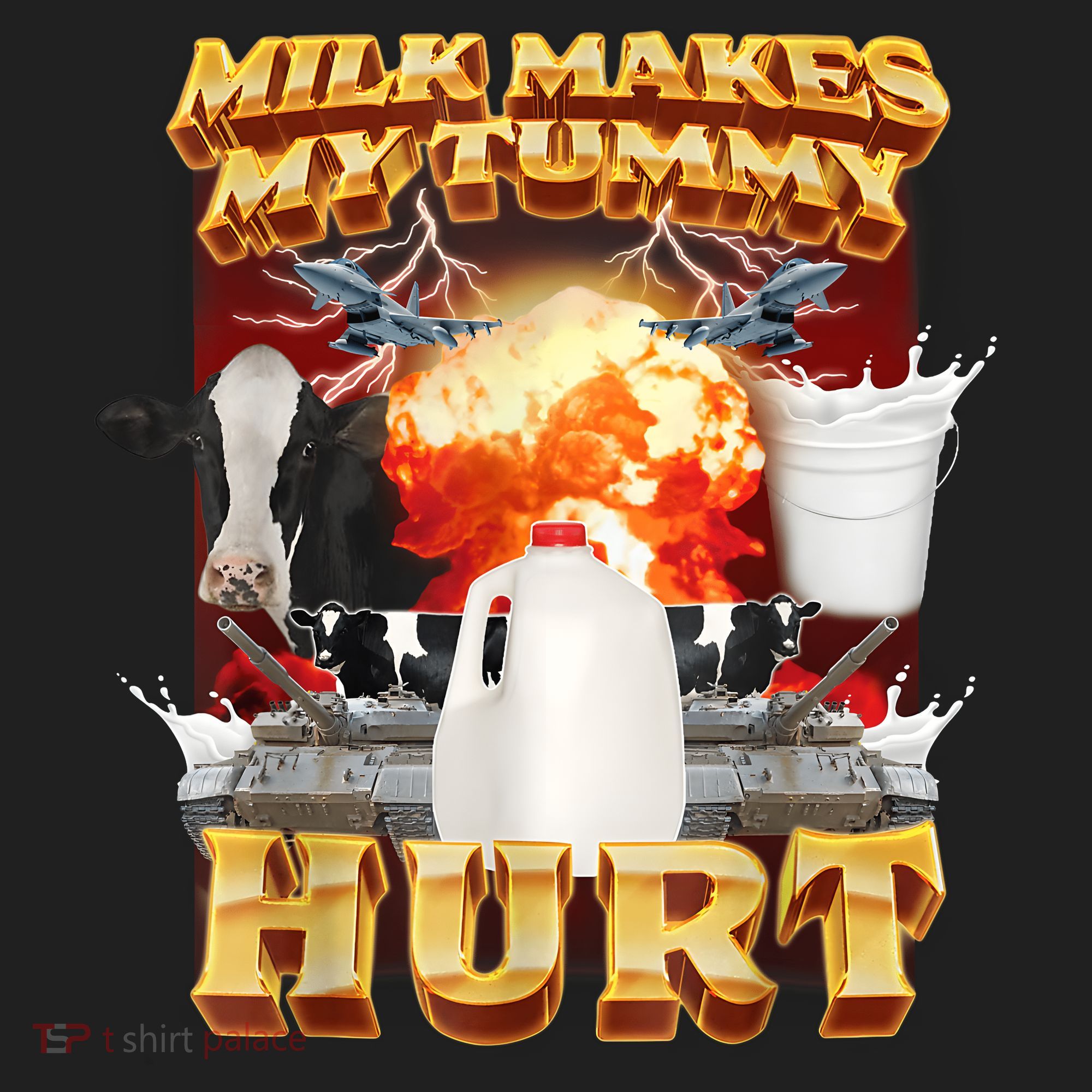 Milk Makes My Tummy Hurt Funny Meme Beanie