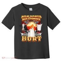 Milk Makes My Tummy Hurt Funny Meme Toddler T-Shirt thumb 0