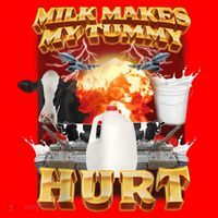 Milk Makes My Tummy Hurt Funny Meme Santa Hat thumb 1