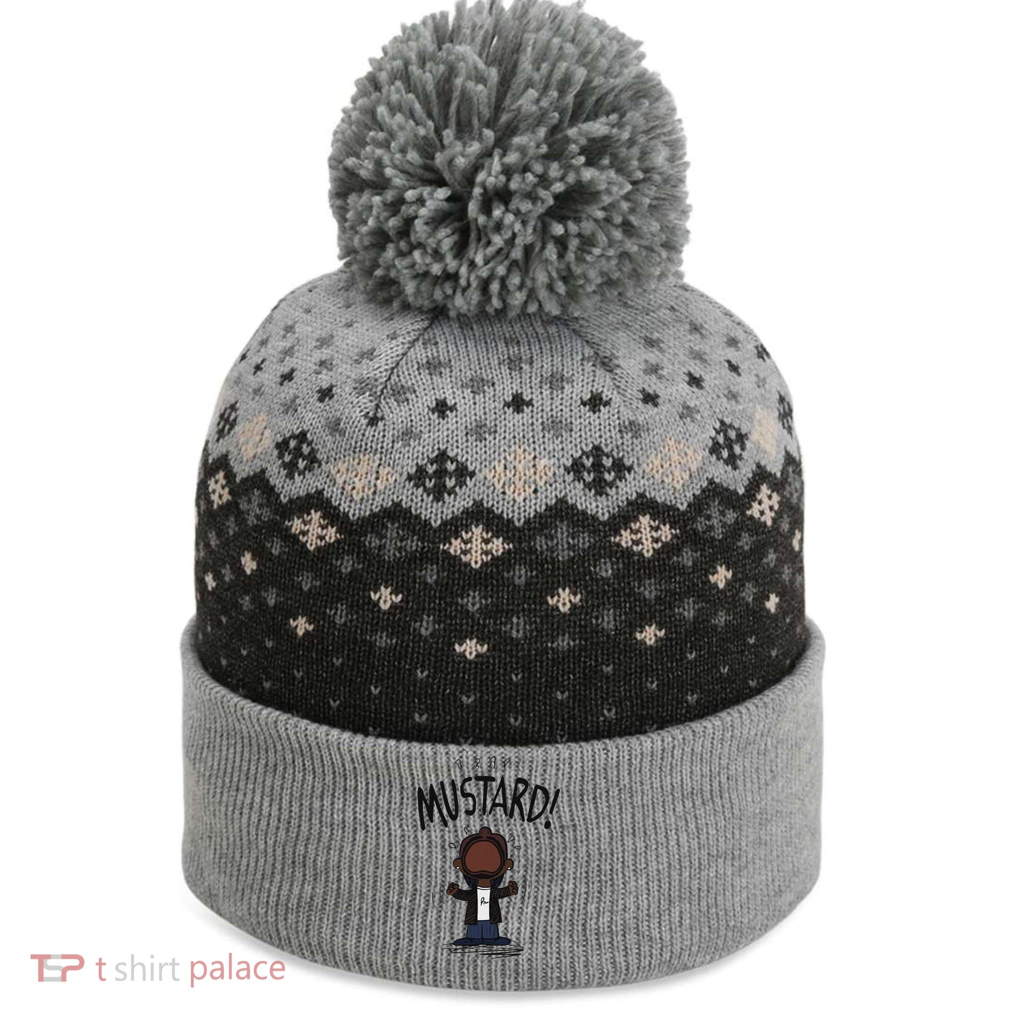 Mustard Meme The Baniff Cuffed Pom Beanie