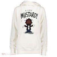 Mustard Meme Womens Funnel Neck Pullover Hood thumb 0