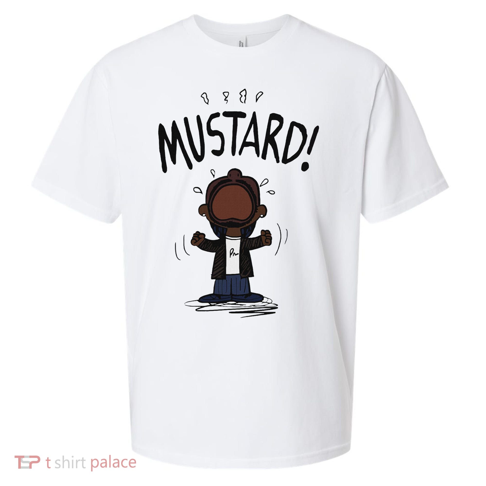 Mustard Meme Sueded Cloud Jersey T-Shirt