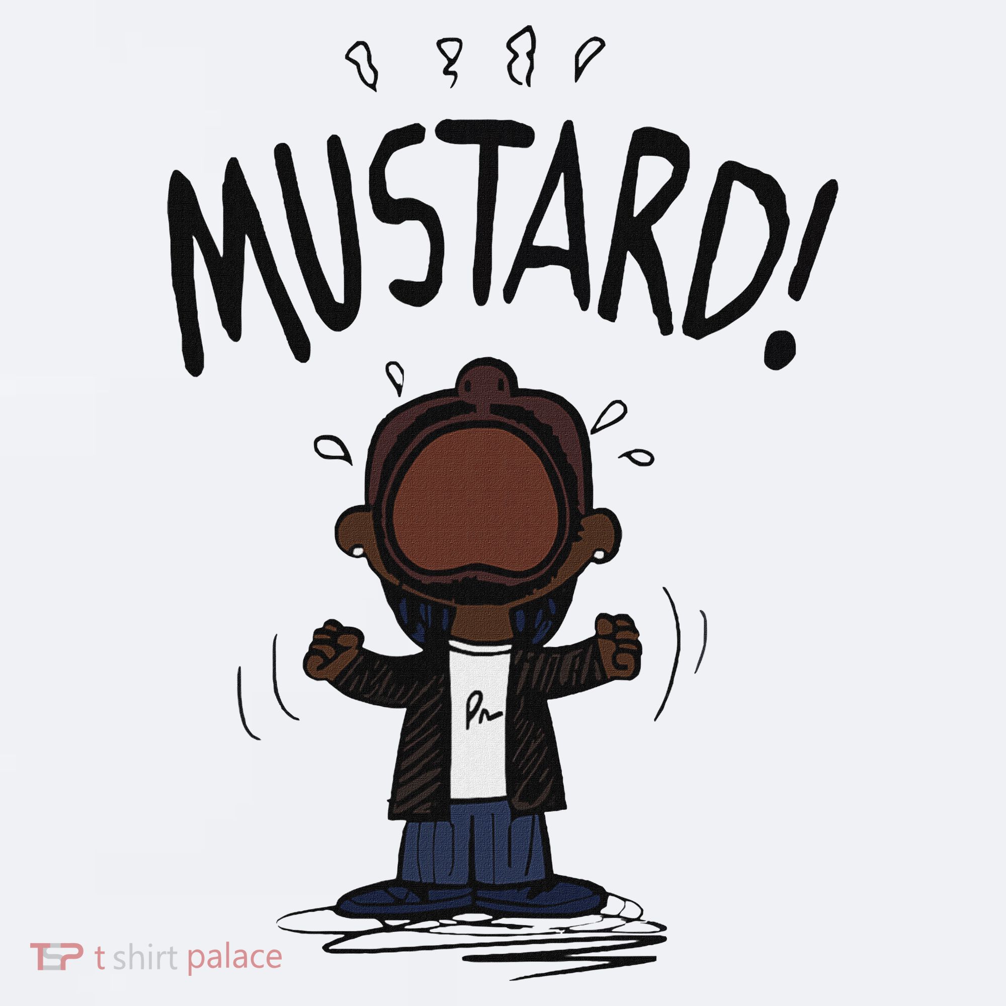 Mustard Meme Sueded Cloud Jersey T-Shirt
