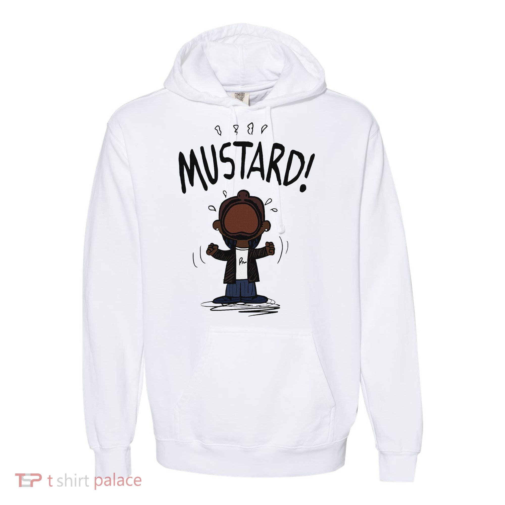 Mustard Meme Comfort Colors Garment-Dyed Hooded Sweatshirt