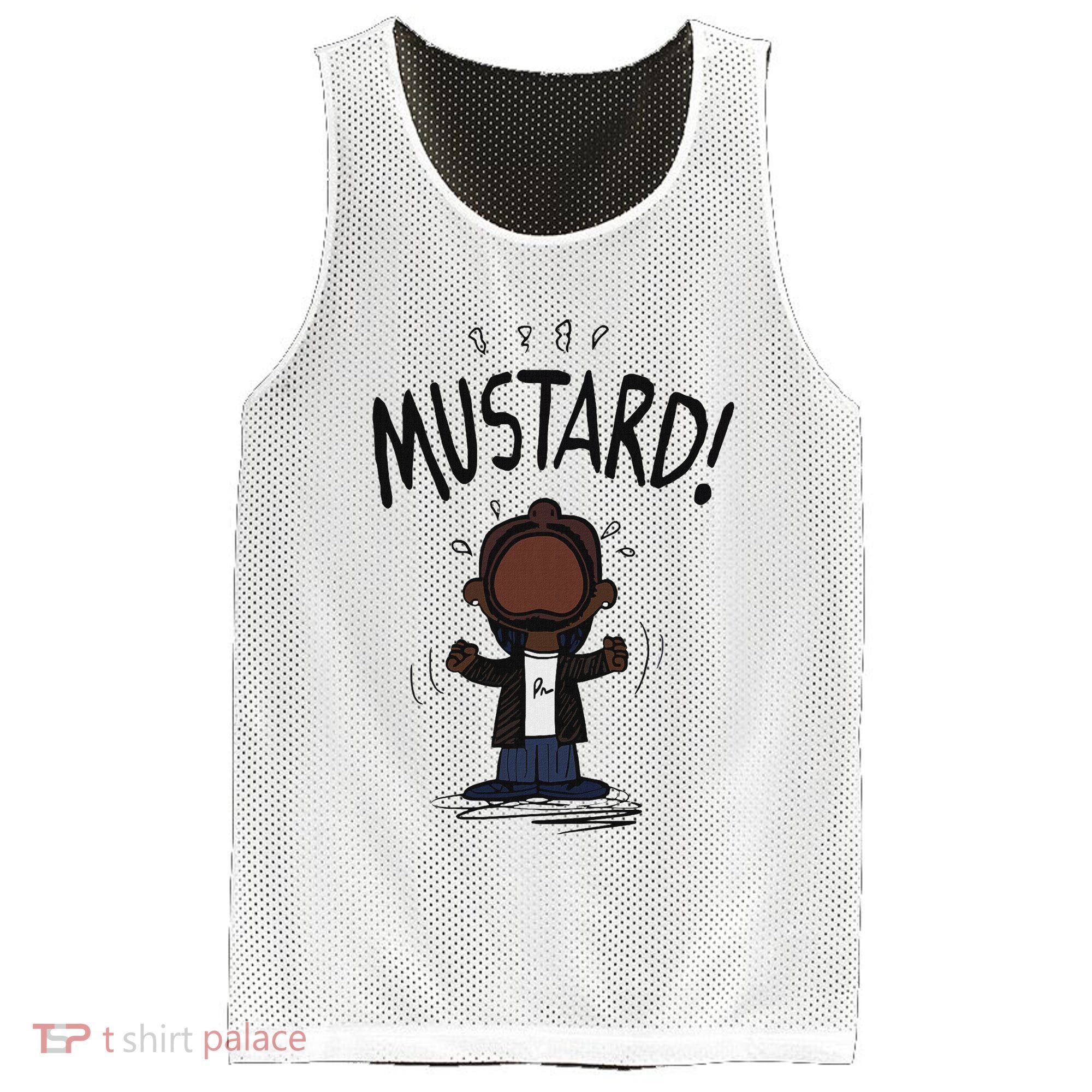 Mustard Meme Mesh Reversible Basketball Jersey Tank