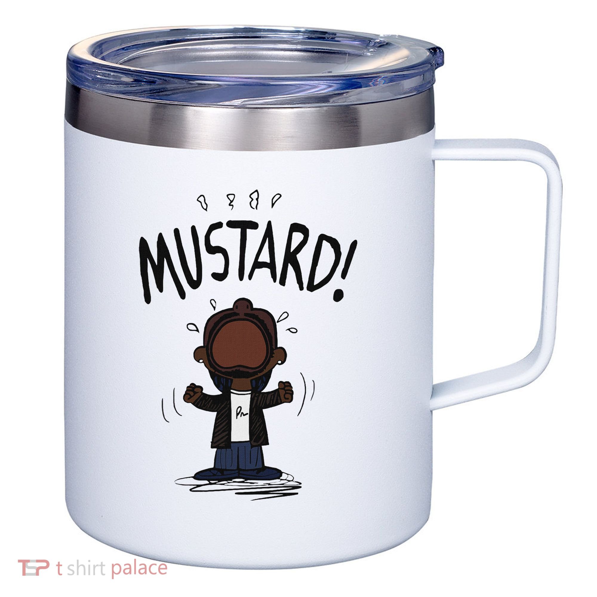 Mustard Meme 12oz Stainless Steel Coffee Mug