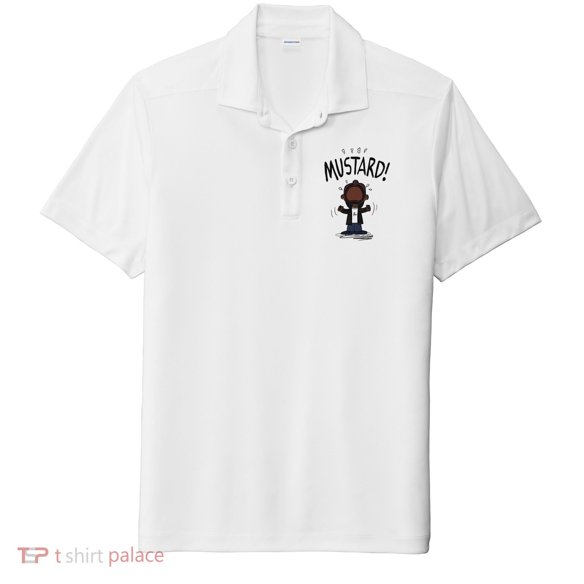 Mustard Meme Sport-Tek Posi-UV Pro Polo