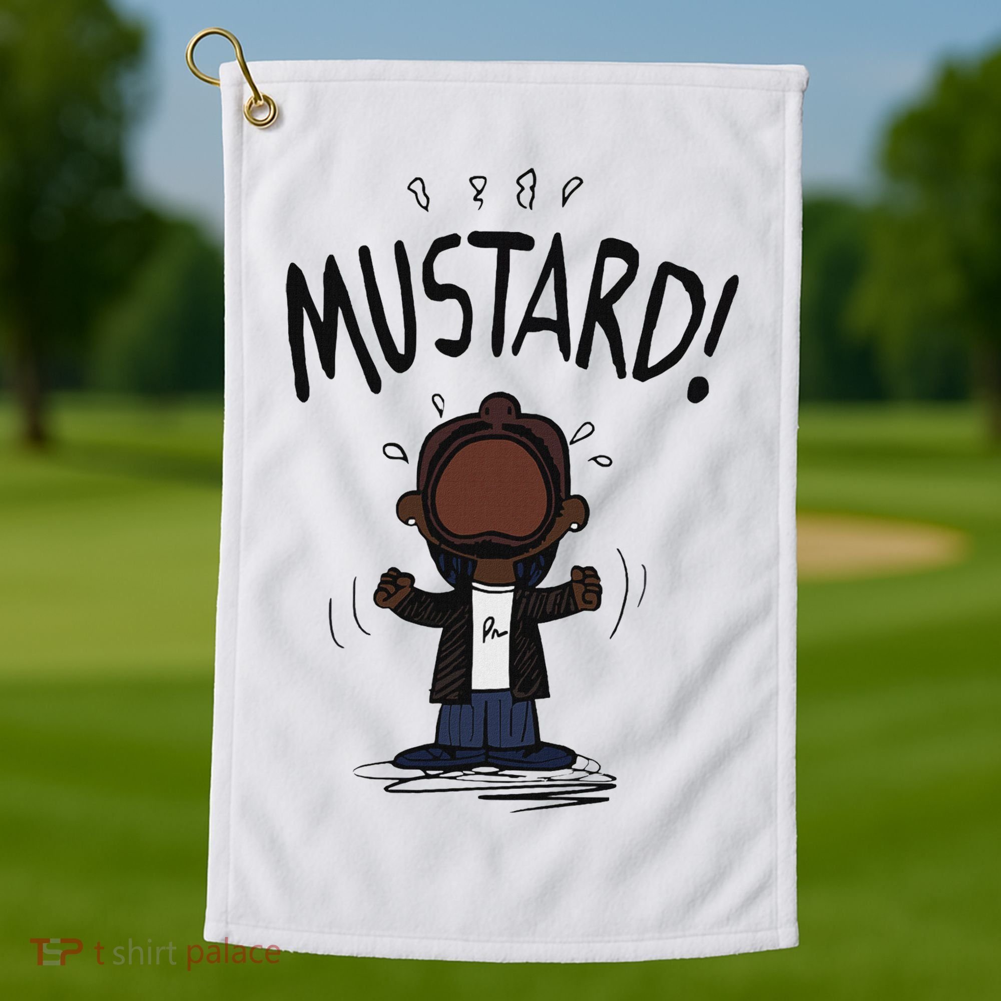 Mustard Meme Golf Towel