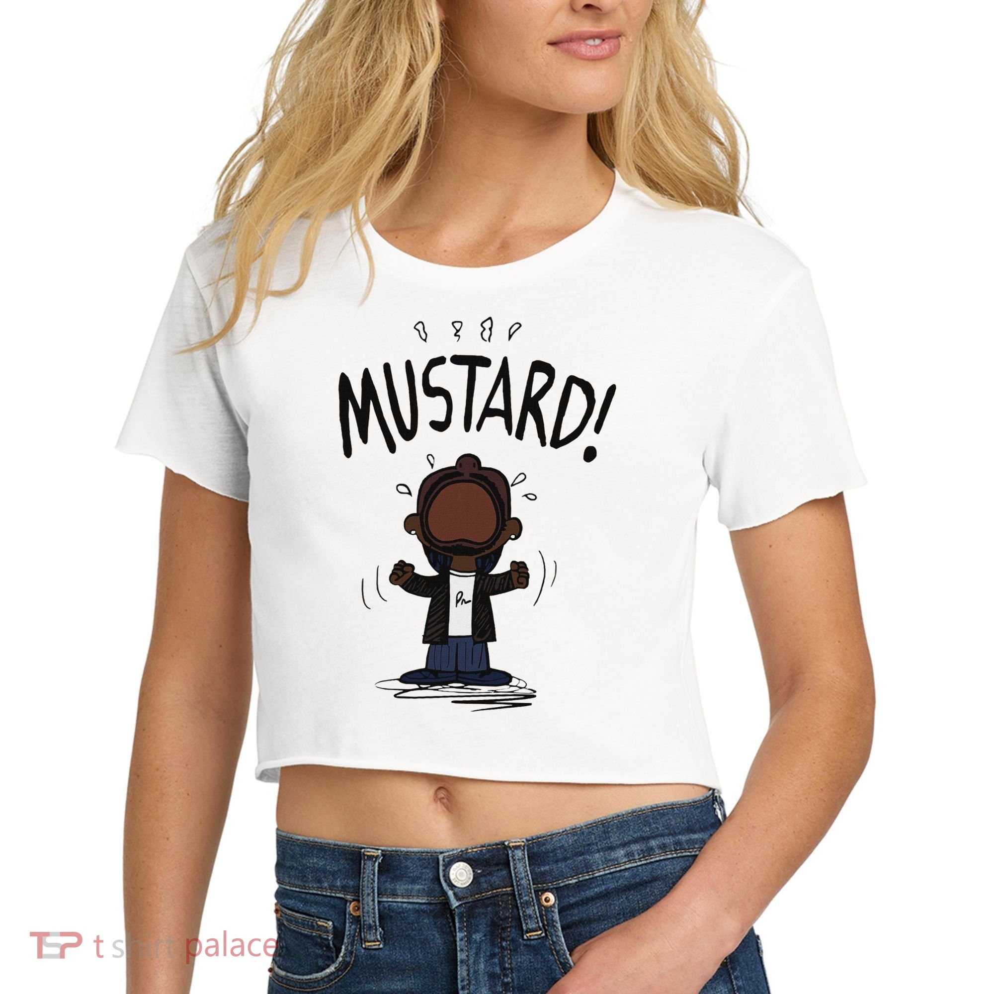 Mustard Meme Women's Crop Top Tee