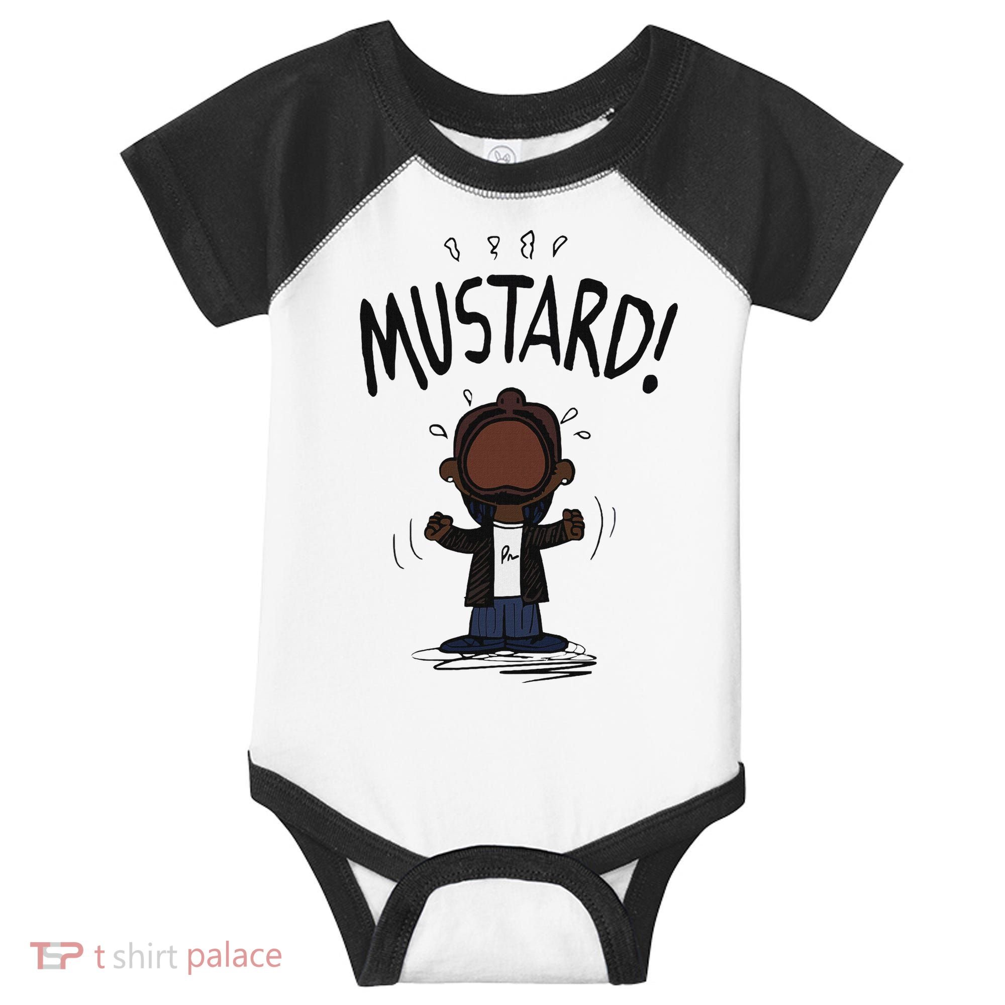 Mustard Meme Infant Baby Jersey Bodysuit