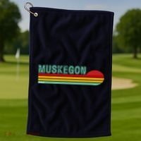 Muskegon Michigan Golf Towel thumb 1