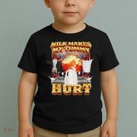 Milk Makes My Tummy Hurt Funny Oddly Specific Dank Meme Toddler T-Shirt thumb 2