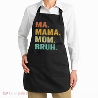 Ma Mama Mom Bruh Vintage Retro Apron thumb 2