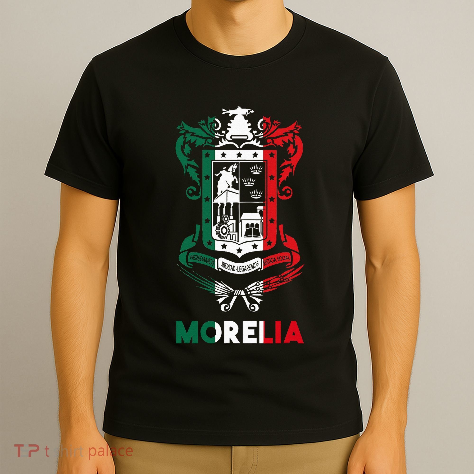 Morelia Michoacan Mexico Escudo Y Lema Arte Emblem Merch T-Shirt