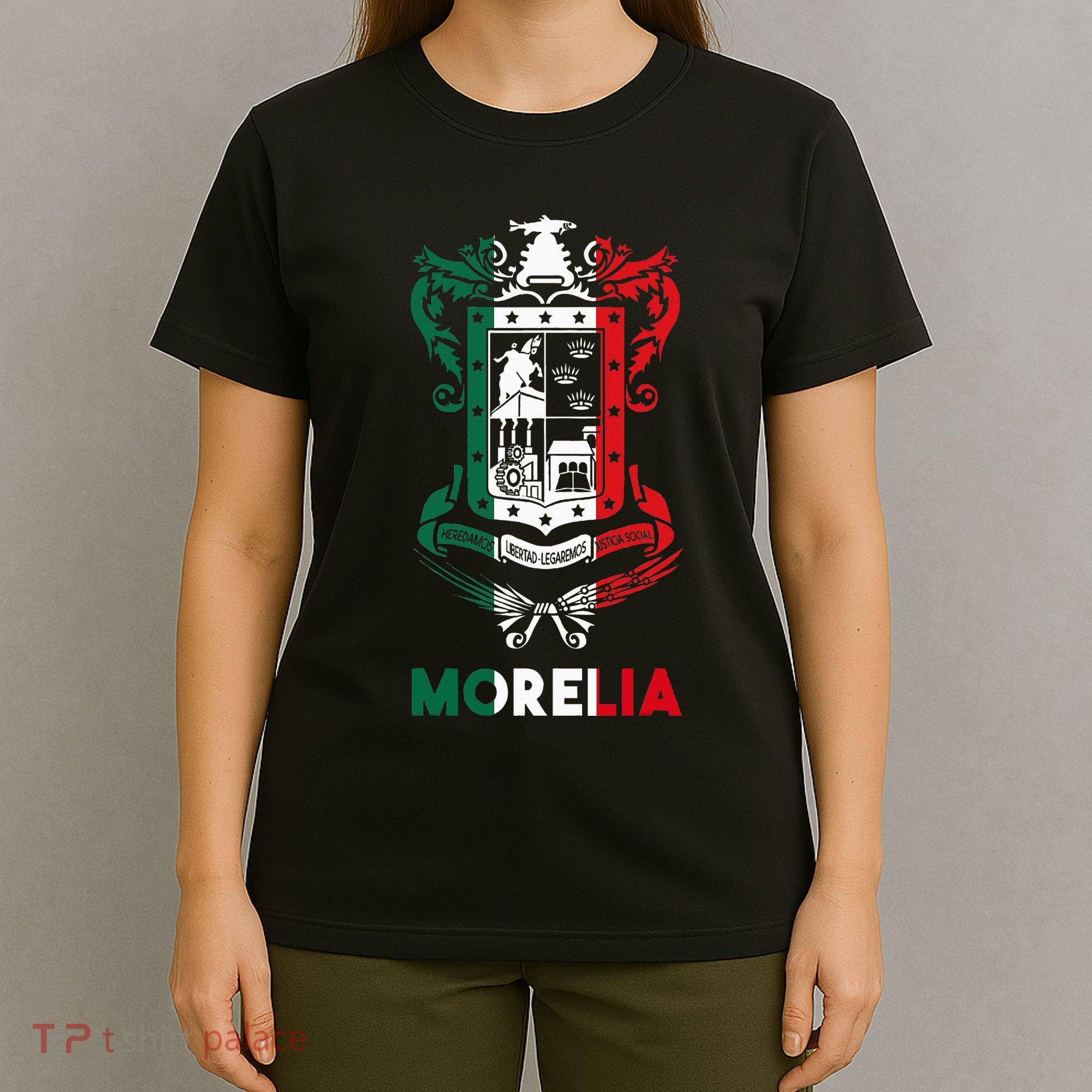 Morelia Michoacan Mexico Escudo Y Lema Arte Emblem Merch T-Shirt
